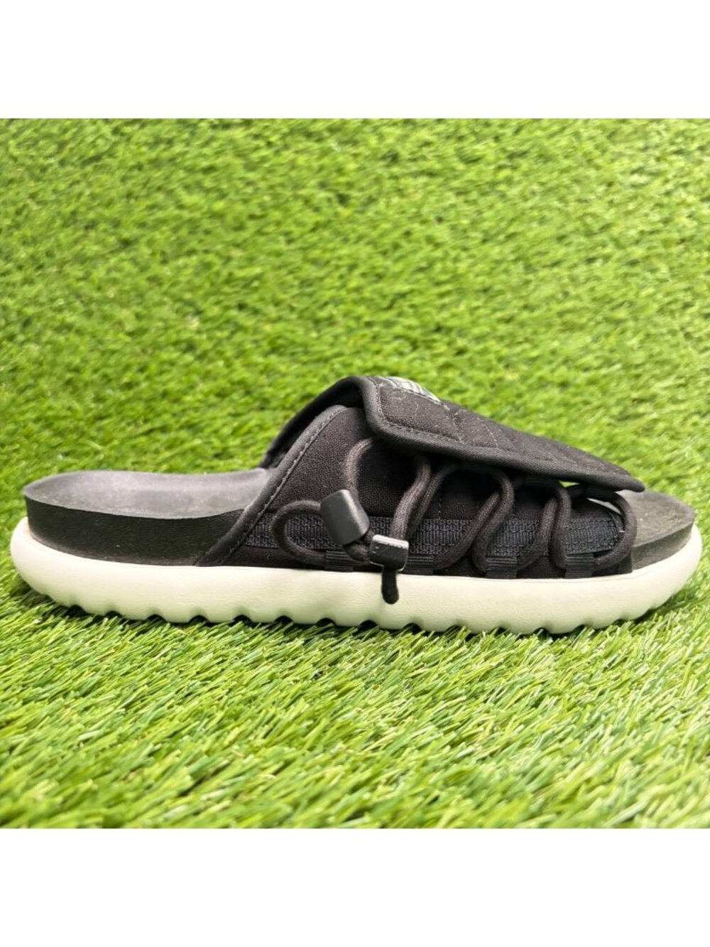 Nike Asuna 2 Slide Mens Size 8 Black White Beach Casual Outdoor Slip On Sandals